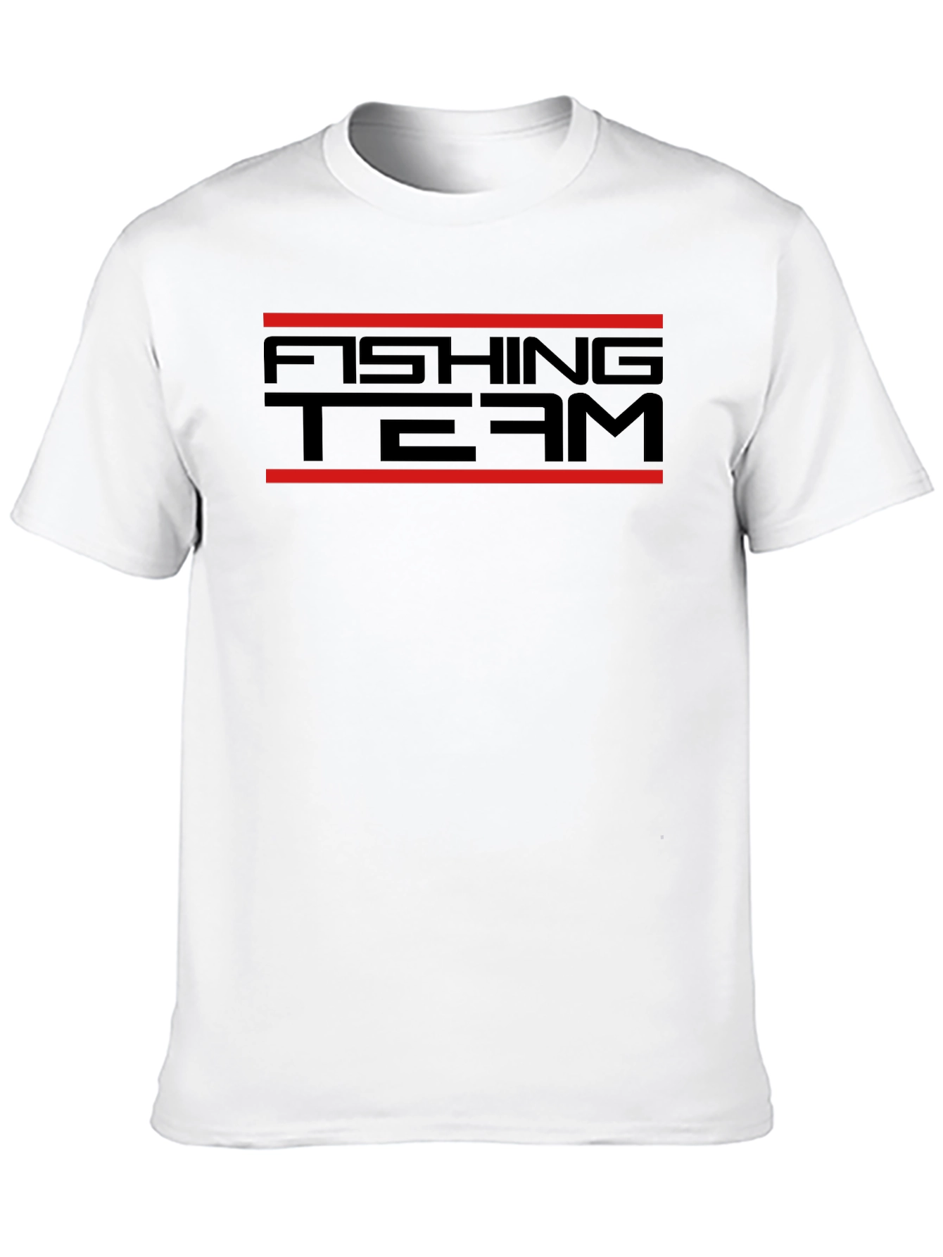 Fishing Team Graphic T-Shirt - Black