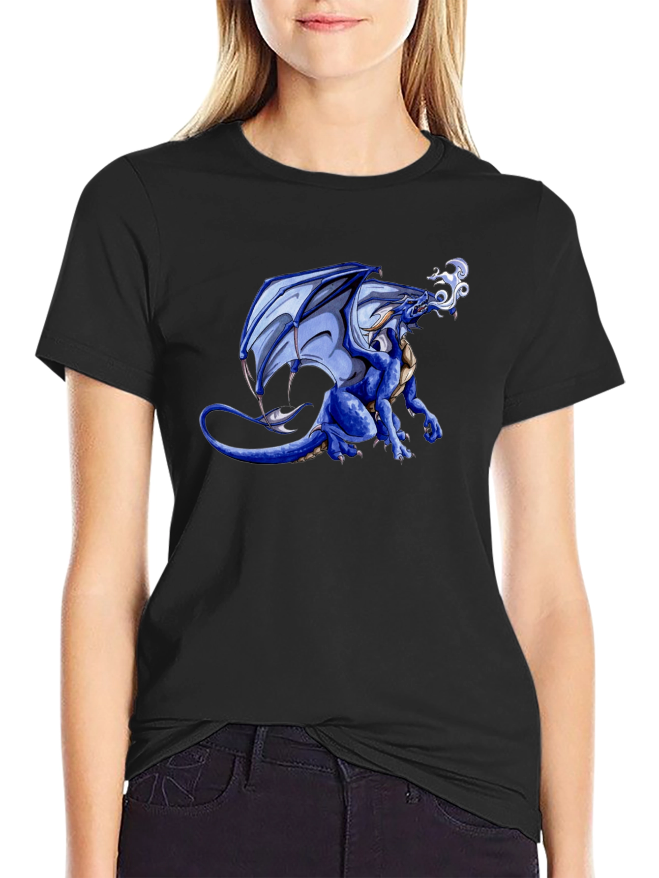 Blue Dragon Graphic Tee - Fantasy Style