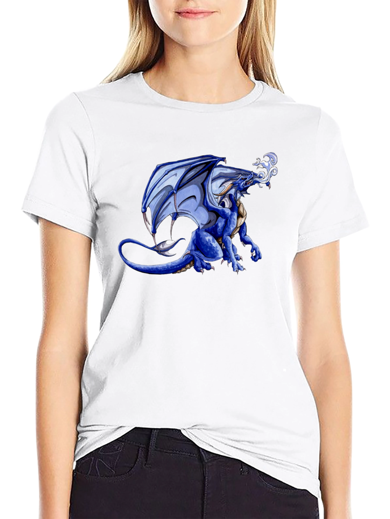 Blue Dragon Graphic Tee - Fantasy Style