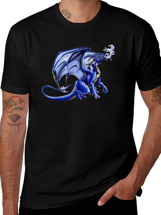 Blue Dragon Graphic Tee - Fantasy Style