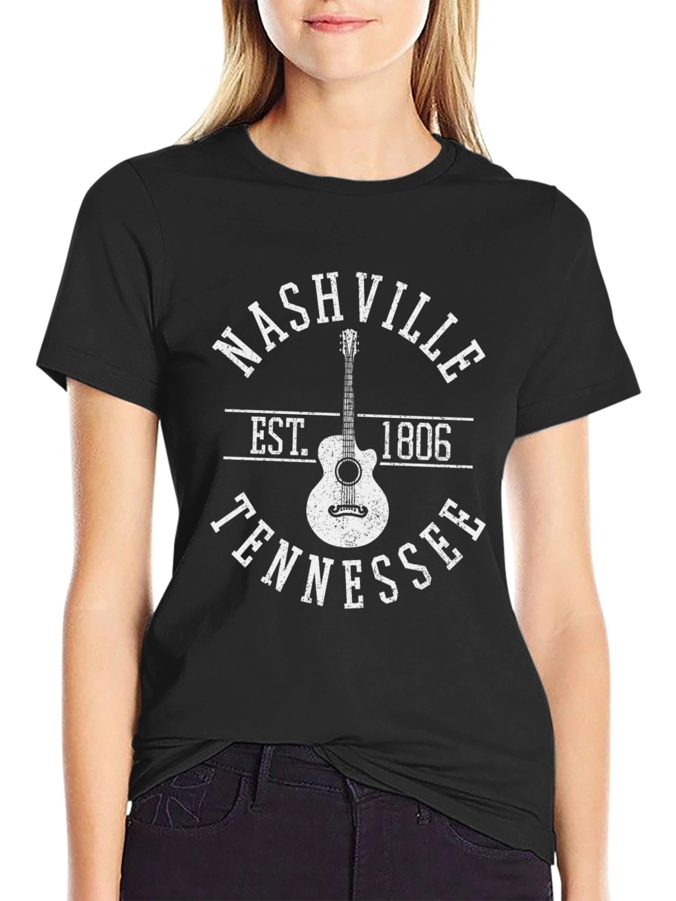 Nashville Tennessee Guitar Graphic T-Shirt