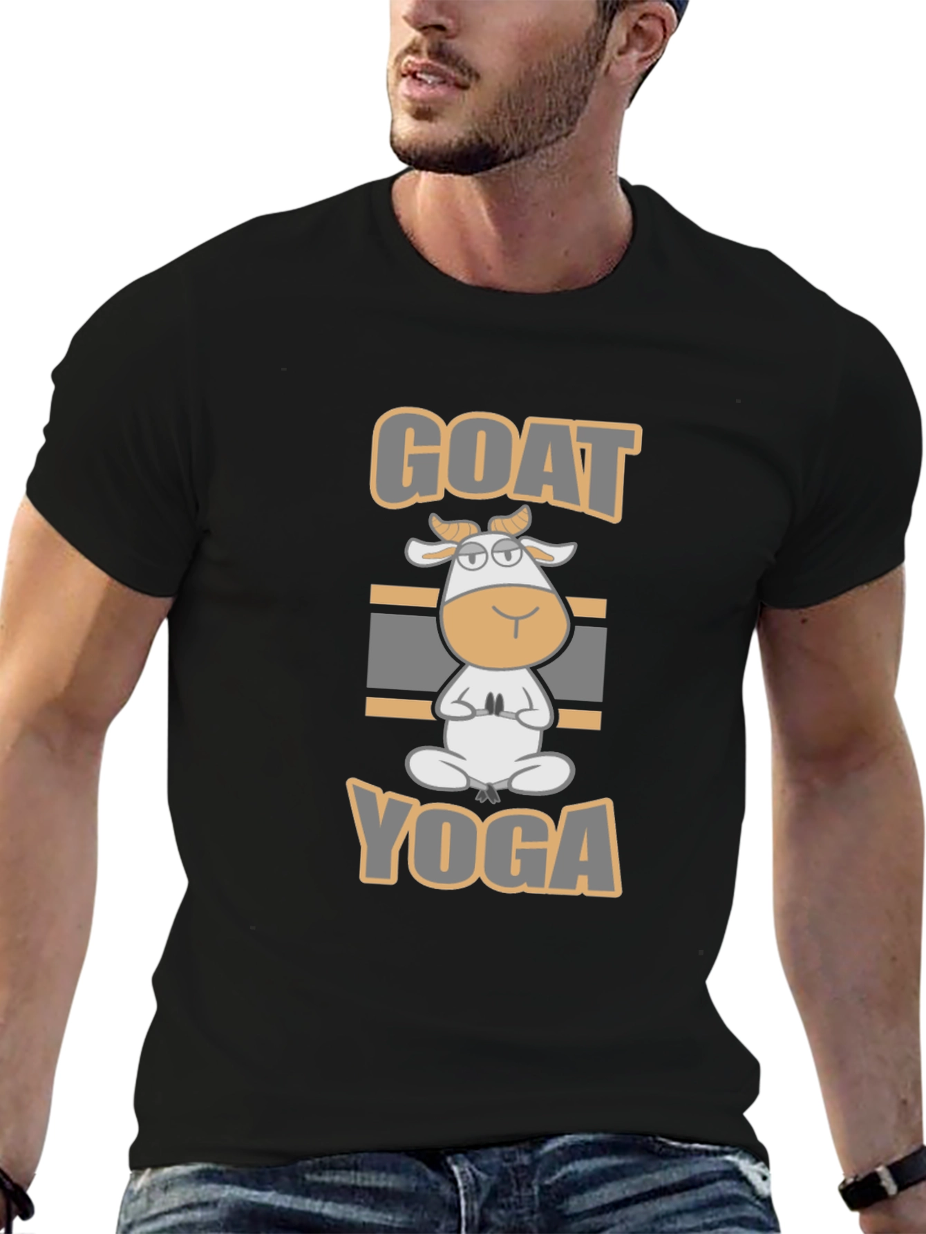 Goat Yoga Black T-Shirt