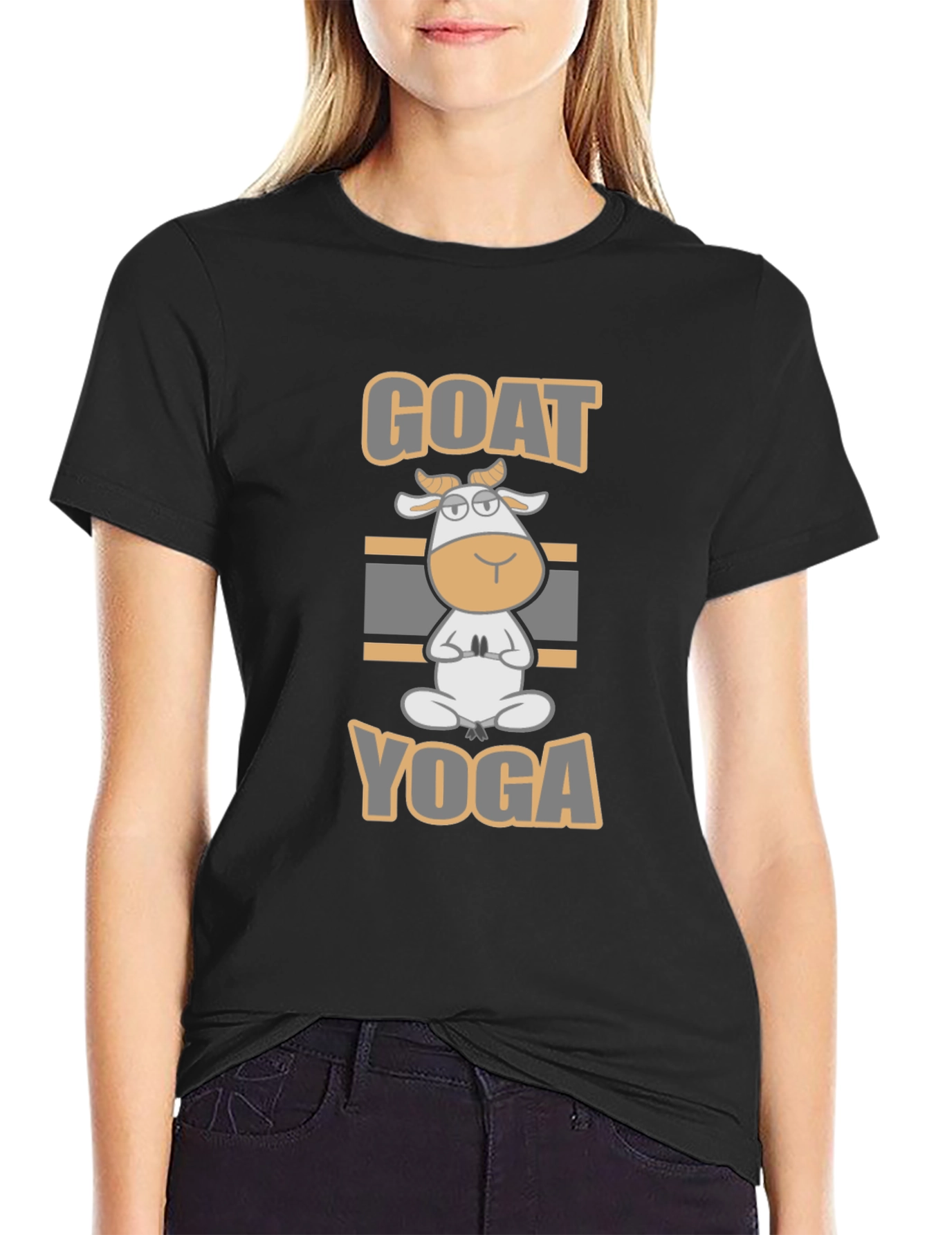 Goat Yoga Black T-Shirt