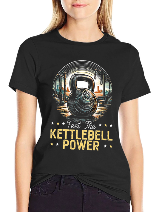 Kettlebell Power T-Shirt - Black Graphic Tee