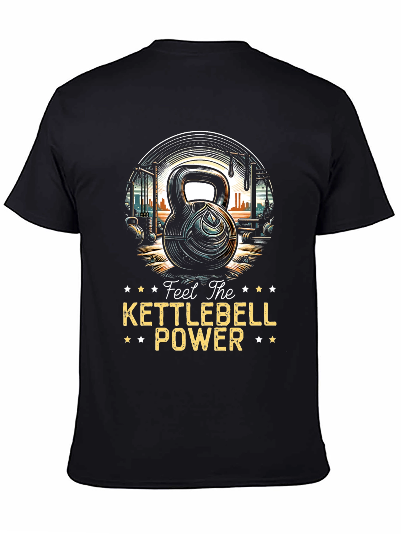 Kettlebell Power T-Shirt - Black Graphic Tee