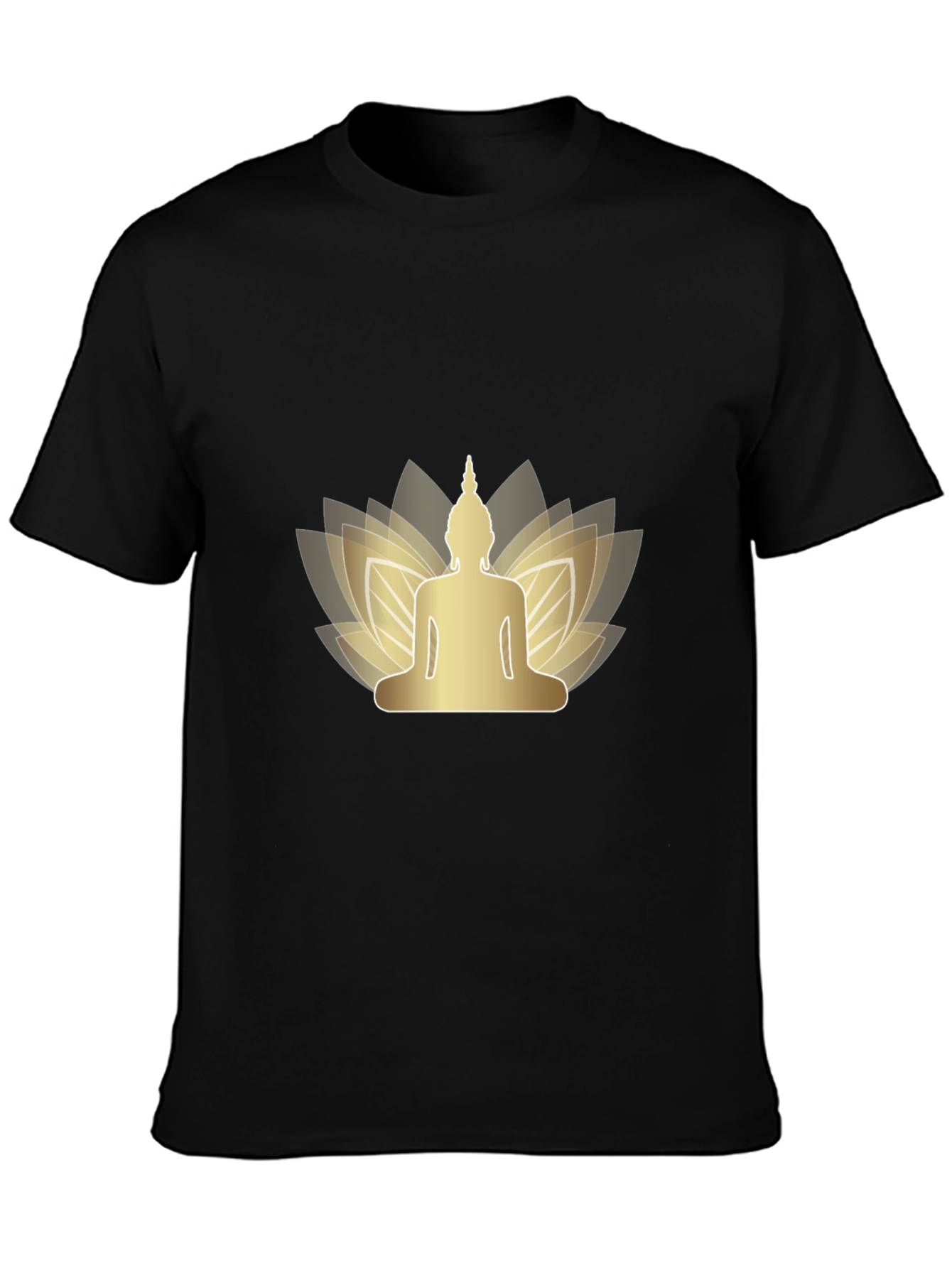 Buddha Lotus Graphic Tee - Mens Black T-Shirt
