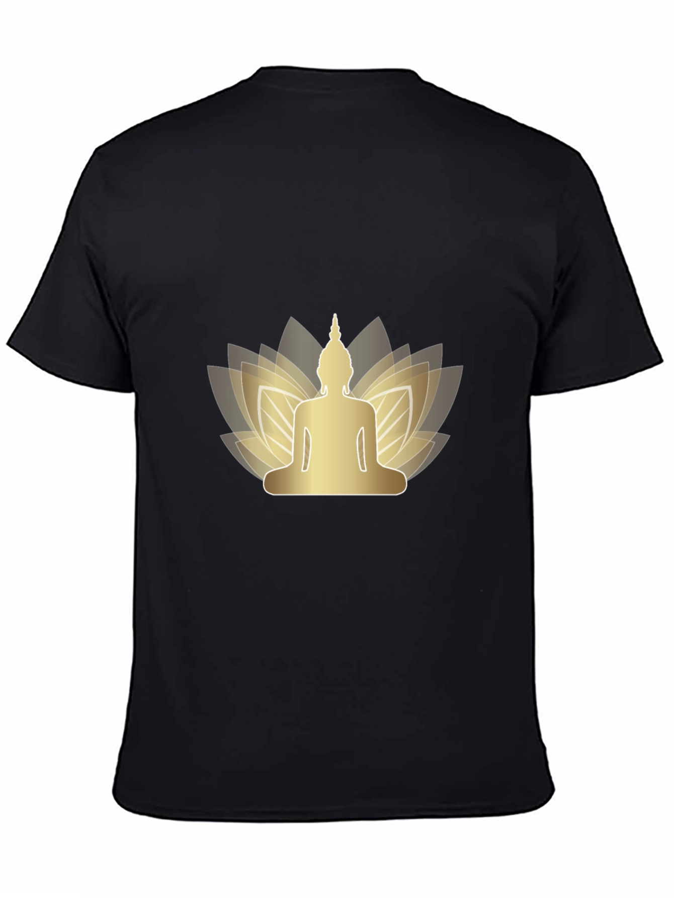 Buddha Lotus Graphic Tee - Mens Black T-Shirt