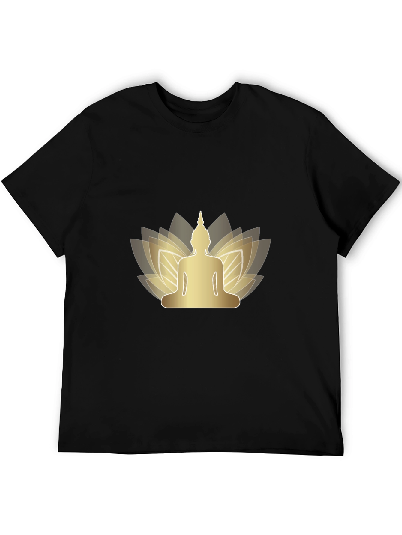 Buddha Lotus Graphic Tee - Mens Black T-Shirt
