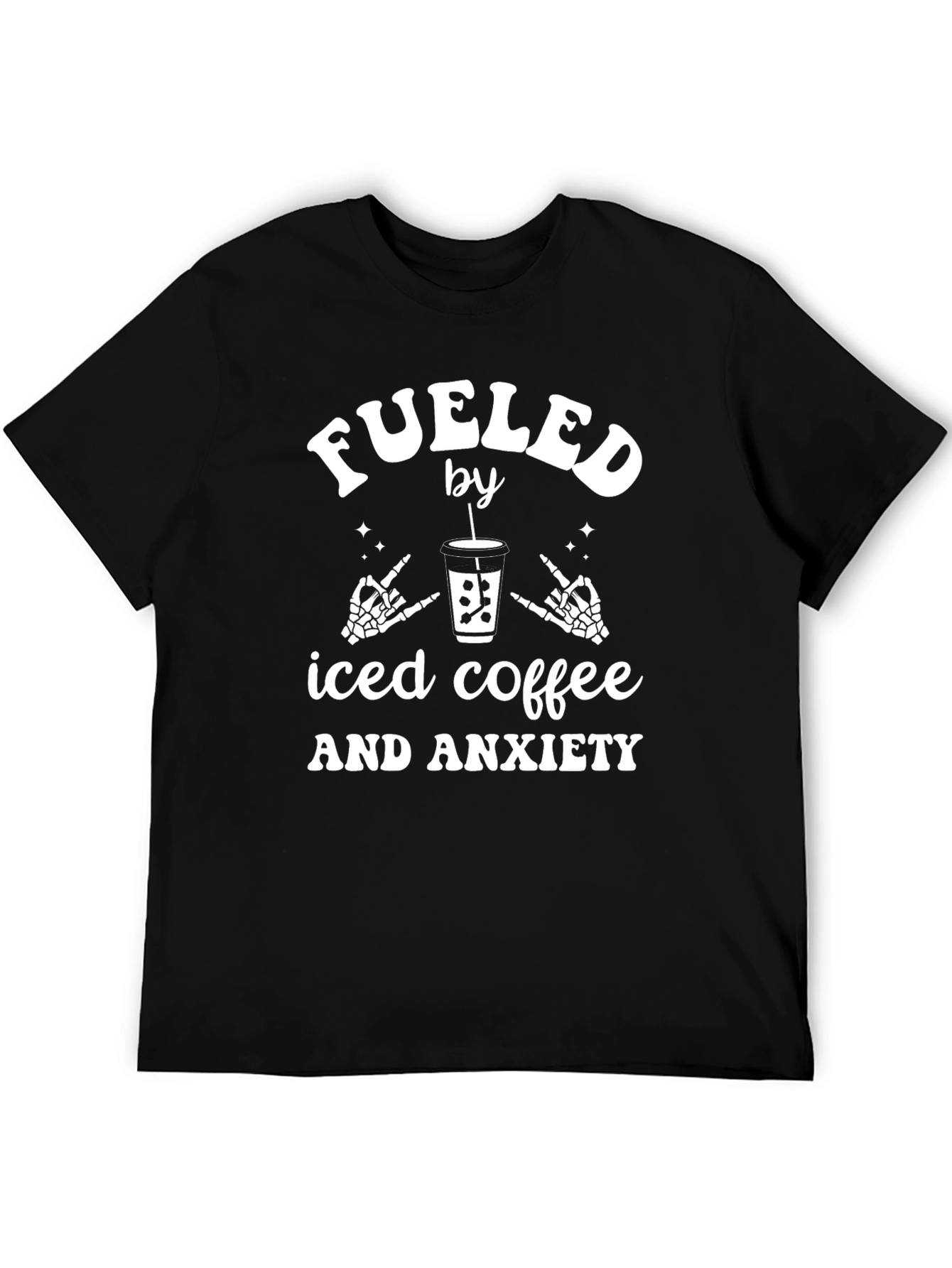 Fueled By Iced Coffee & Anxiety Graphic Tee
