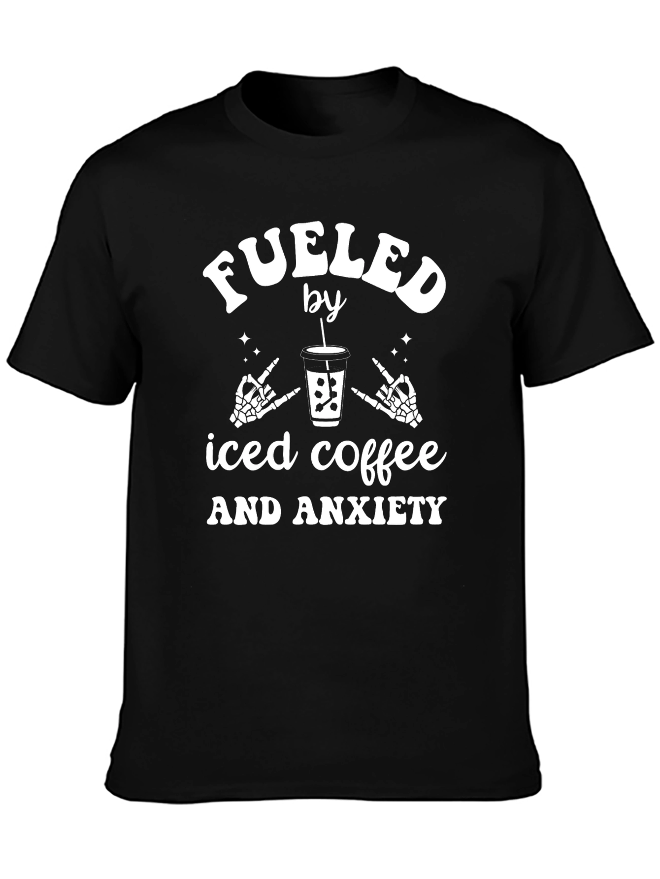 Fueled By Iced Coffee & Anxiety Graphic Tee