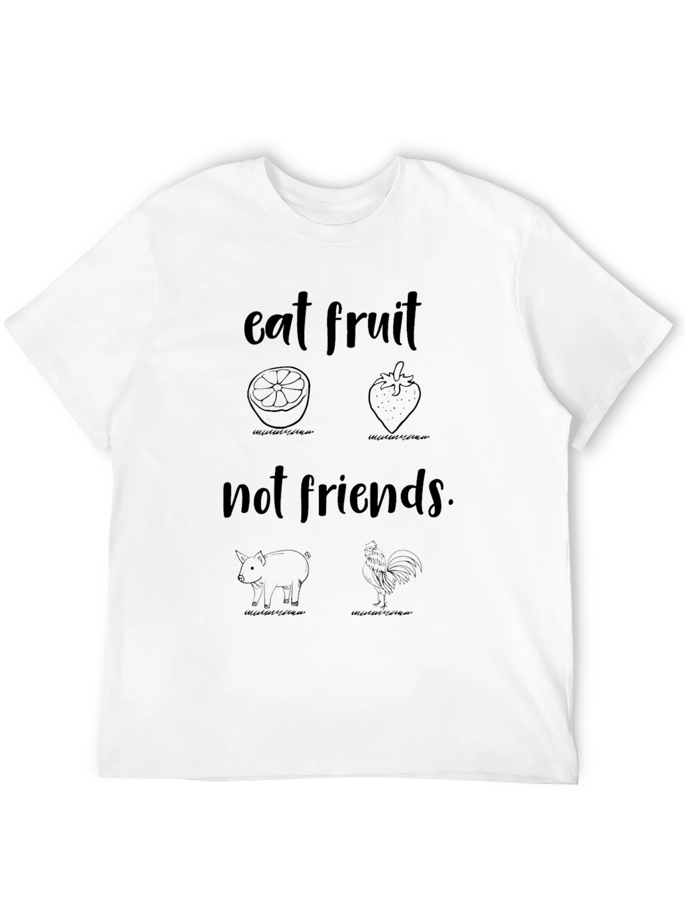 Eat Fruit Not Friends Vegan Graphic Tee