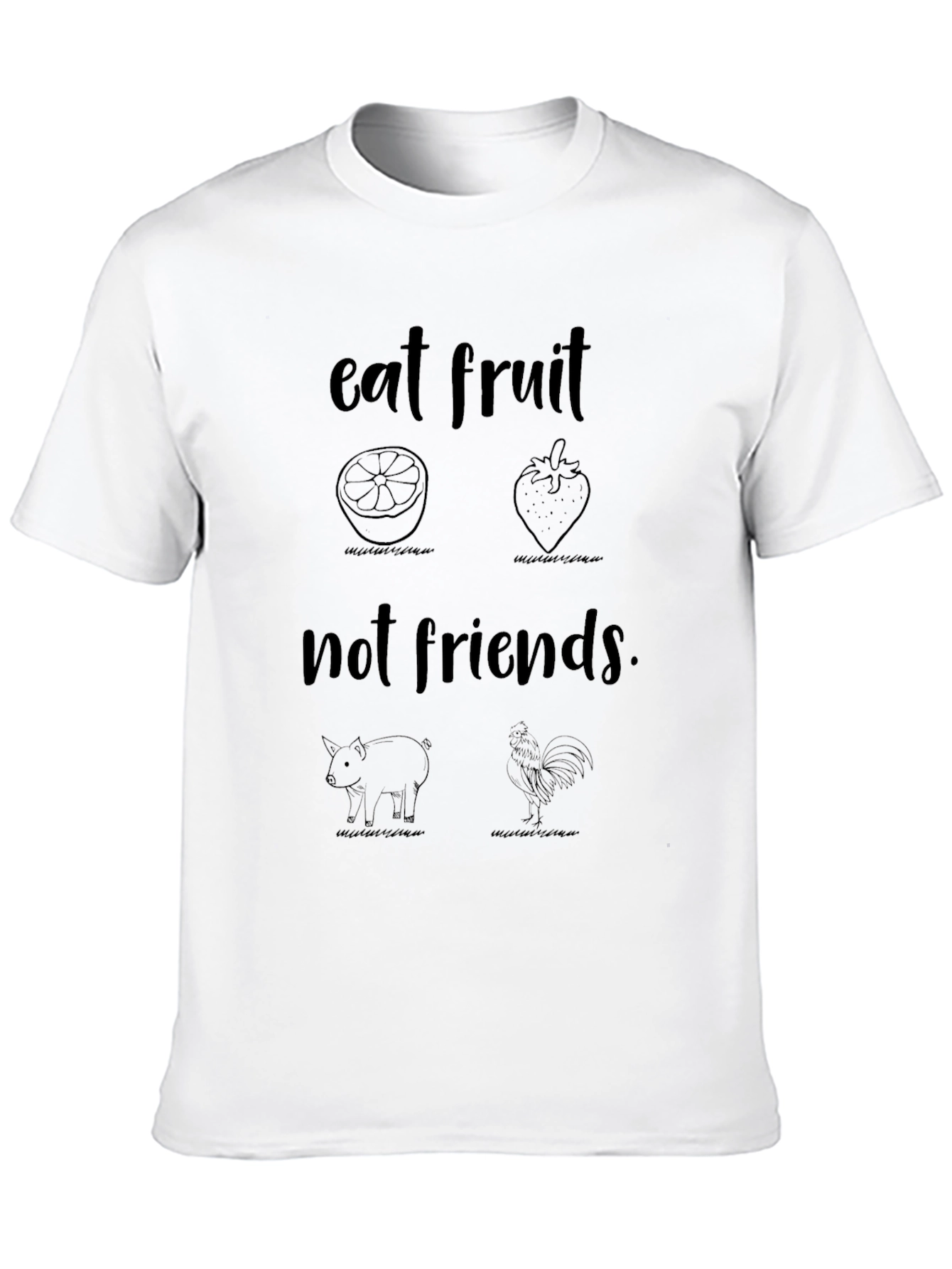 Eat Fruit Not Friends Vegan Graphic Tee