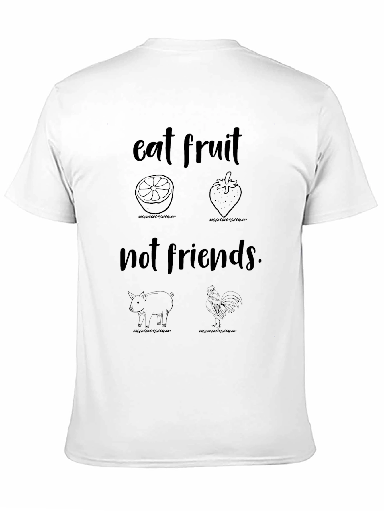Eat Fruit Not Friends Vegan Graphic Tee