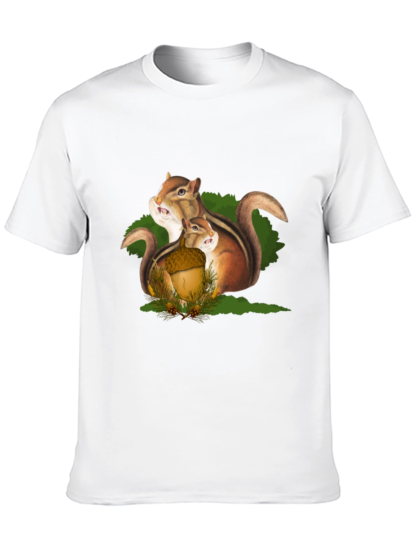 Squirrel Family Graphic T-Shirt - Black