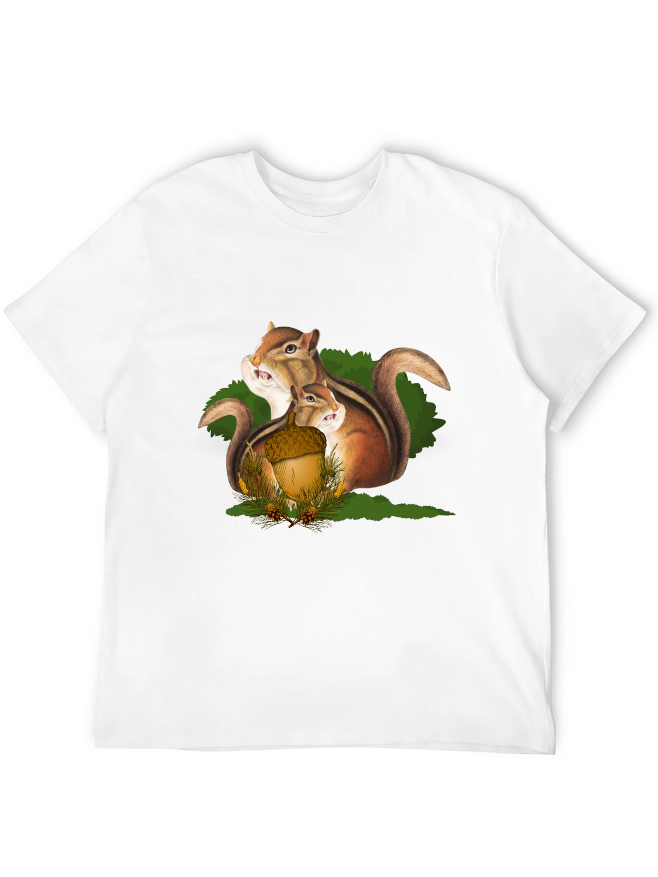 Squirrel Family Graphic T-Shirt - Black