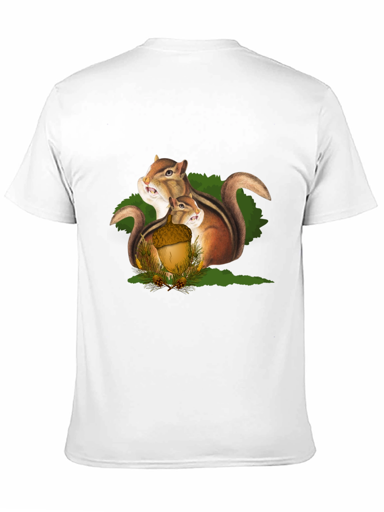Squirrel Family Graphic T-Shirt - Black