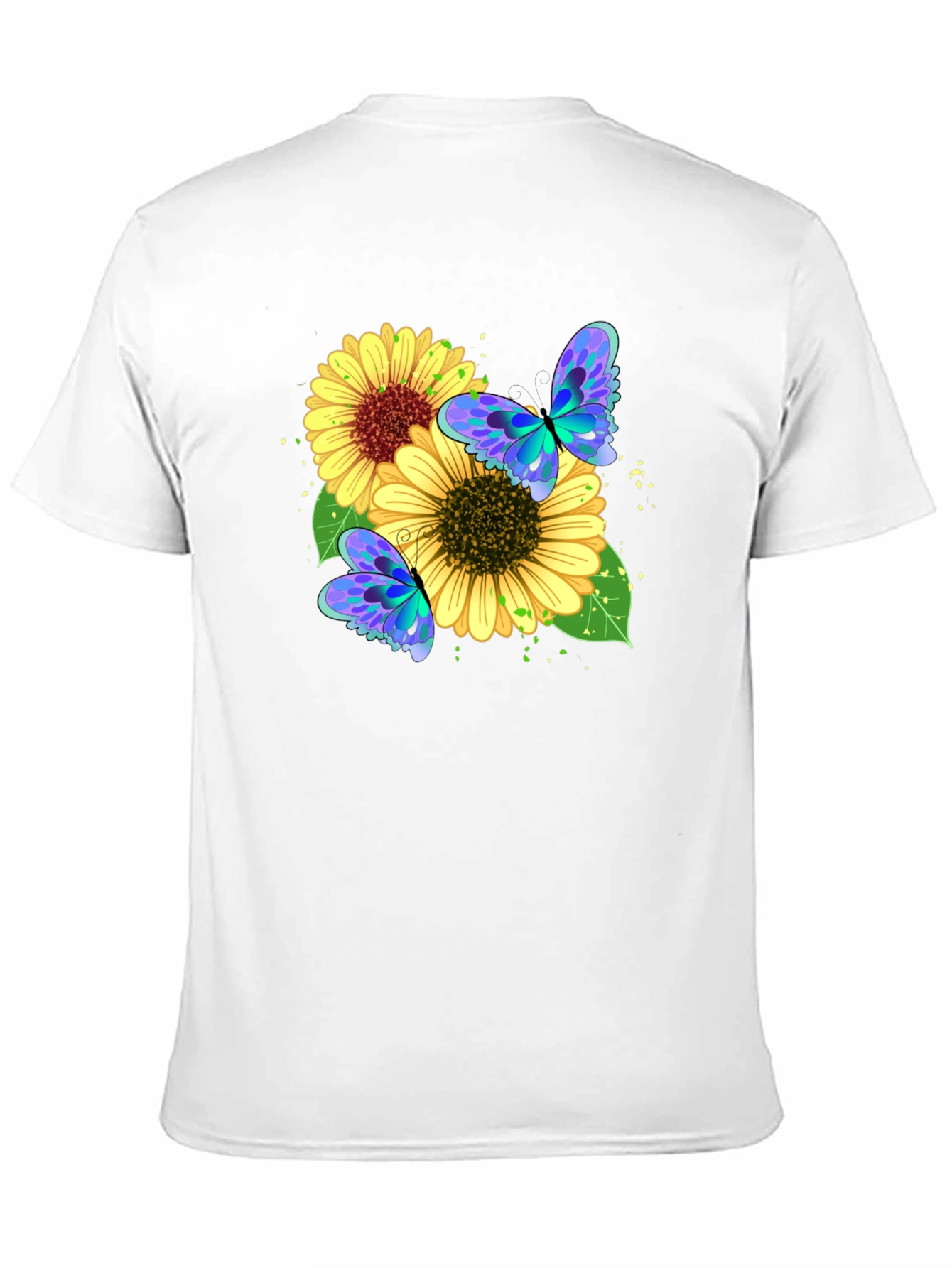 Sunflower Butterfly Graphic Tee - Black