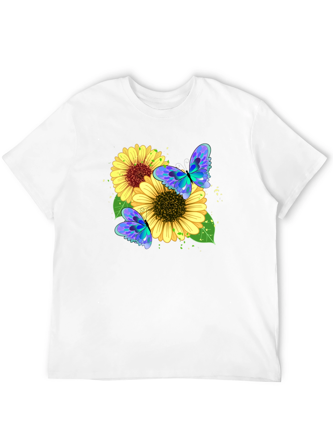 Sunflower Butterfly Graphic Tee - Black