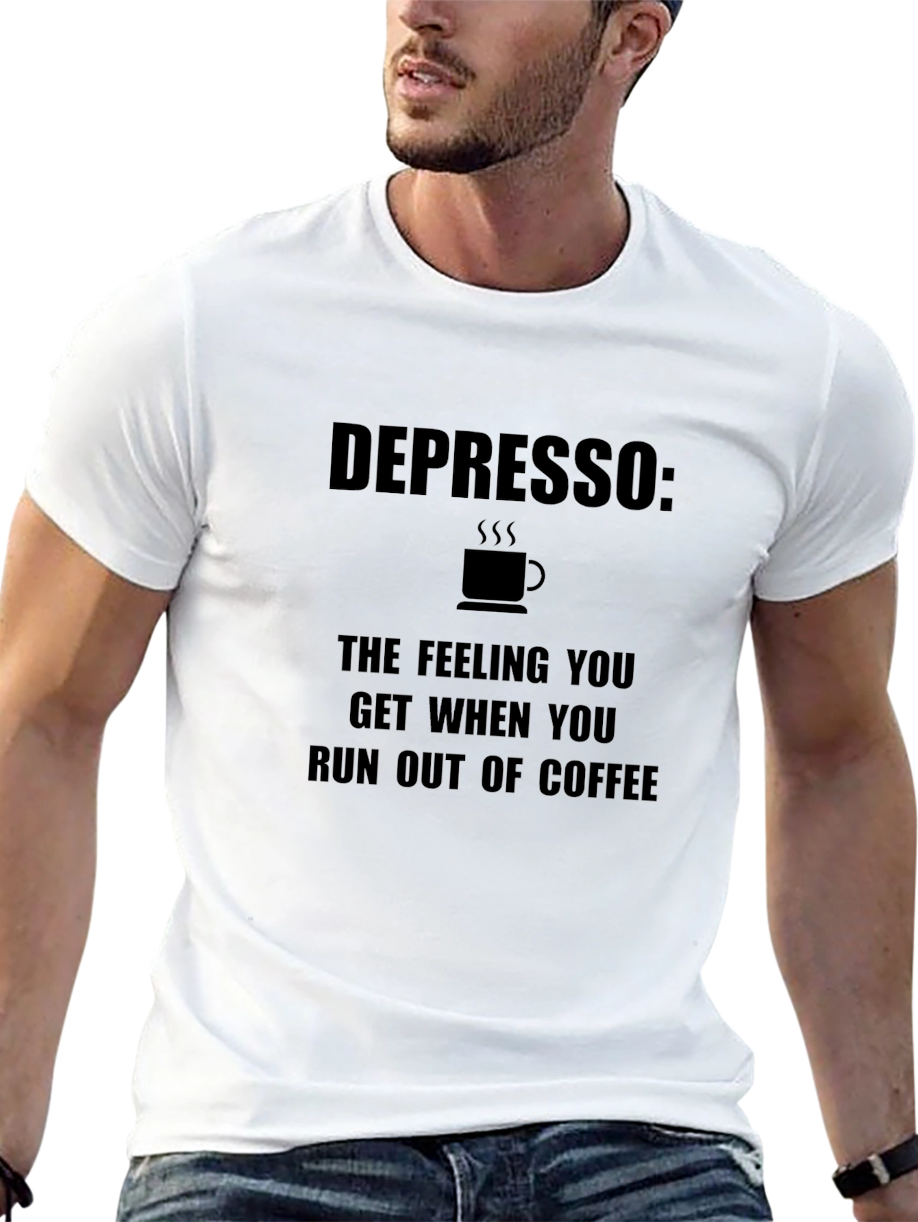 Depresso: Coffee Lovers T-Shirt - Humor Tee