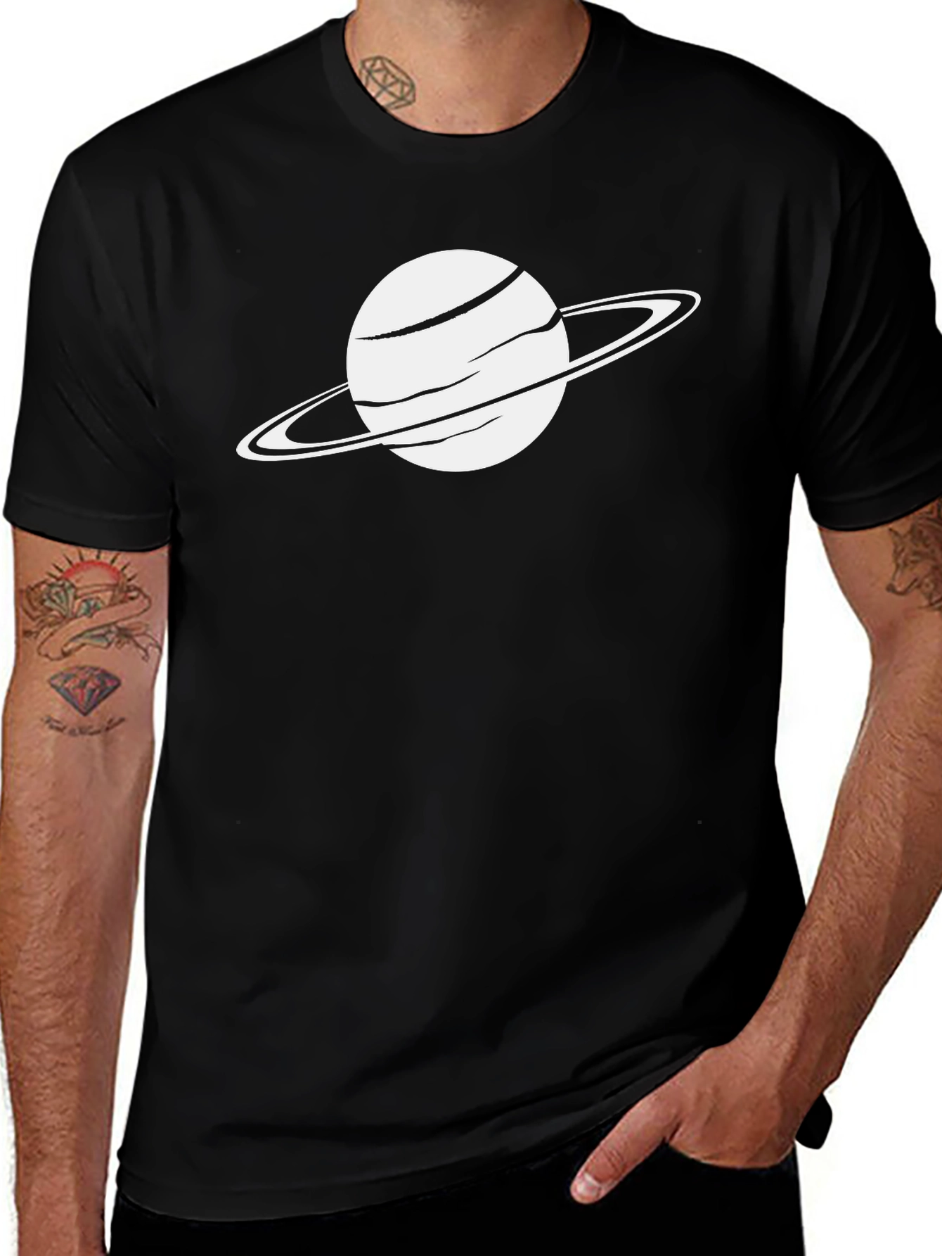 Saturn Graphic Tee - Space Saturn T-Shirt