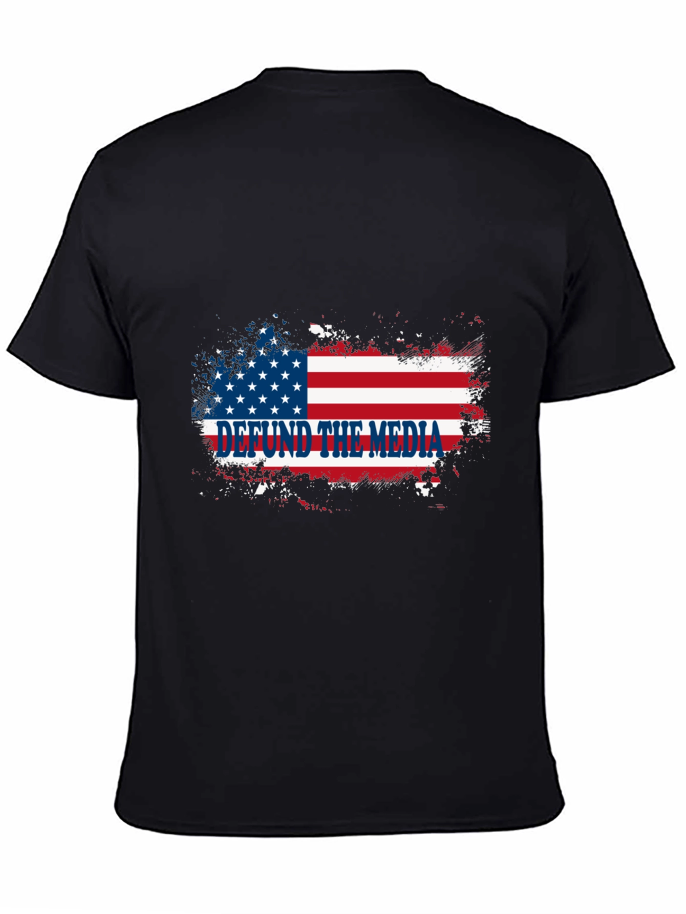 Defund the Media T-Shirt American Flag