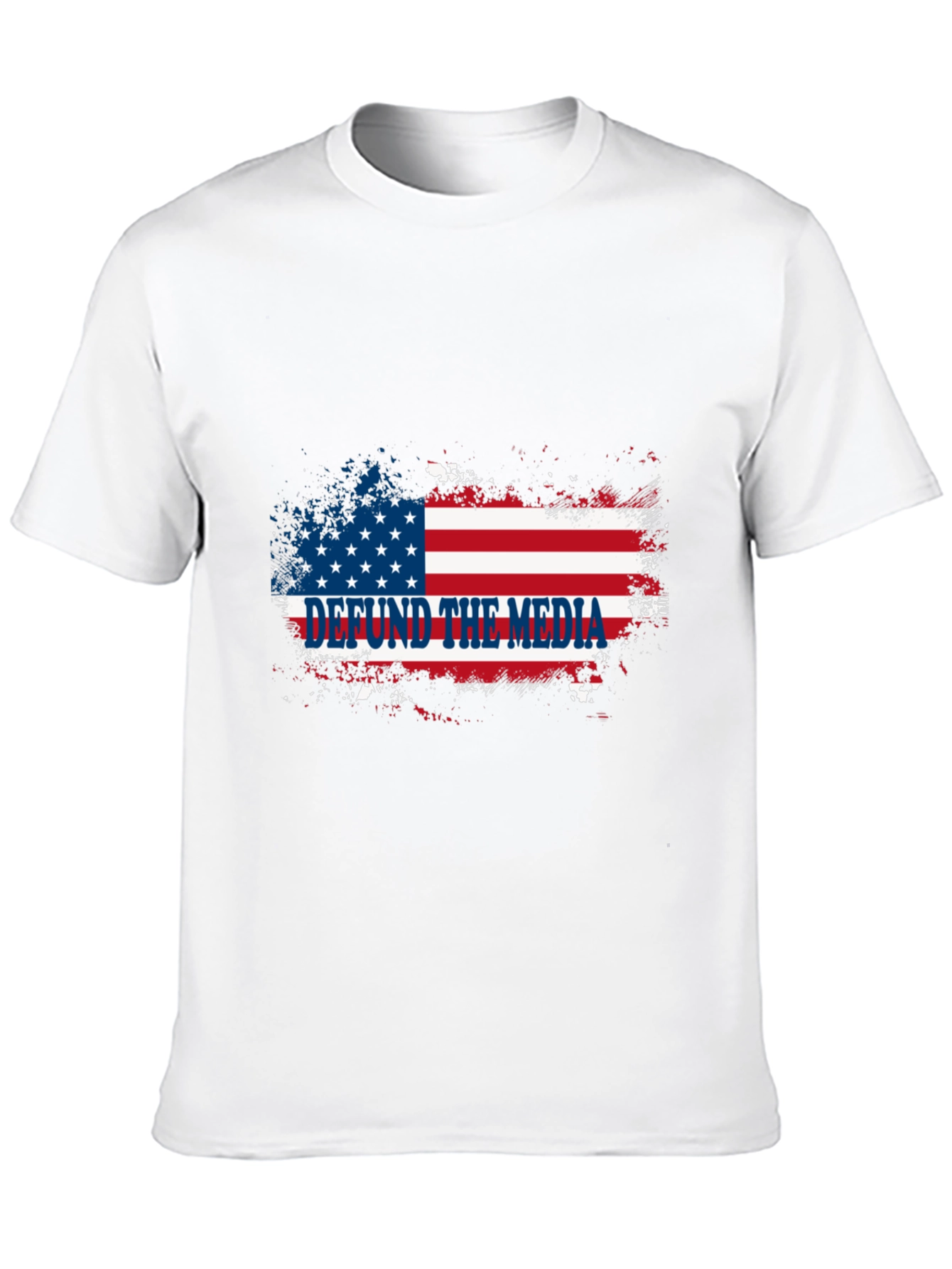 Defund the Media T-Shirt American Flag