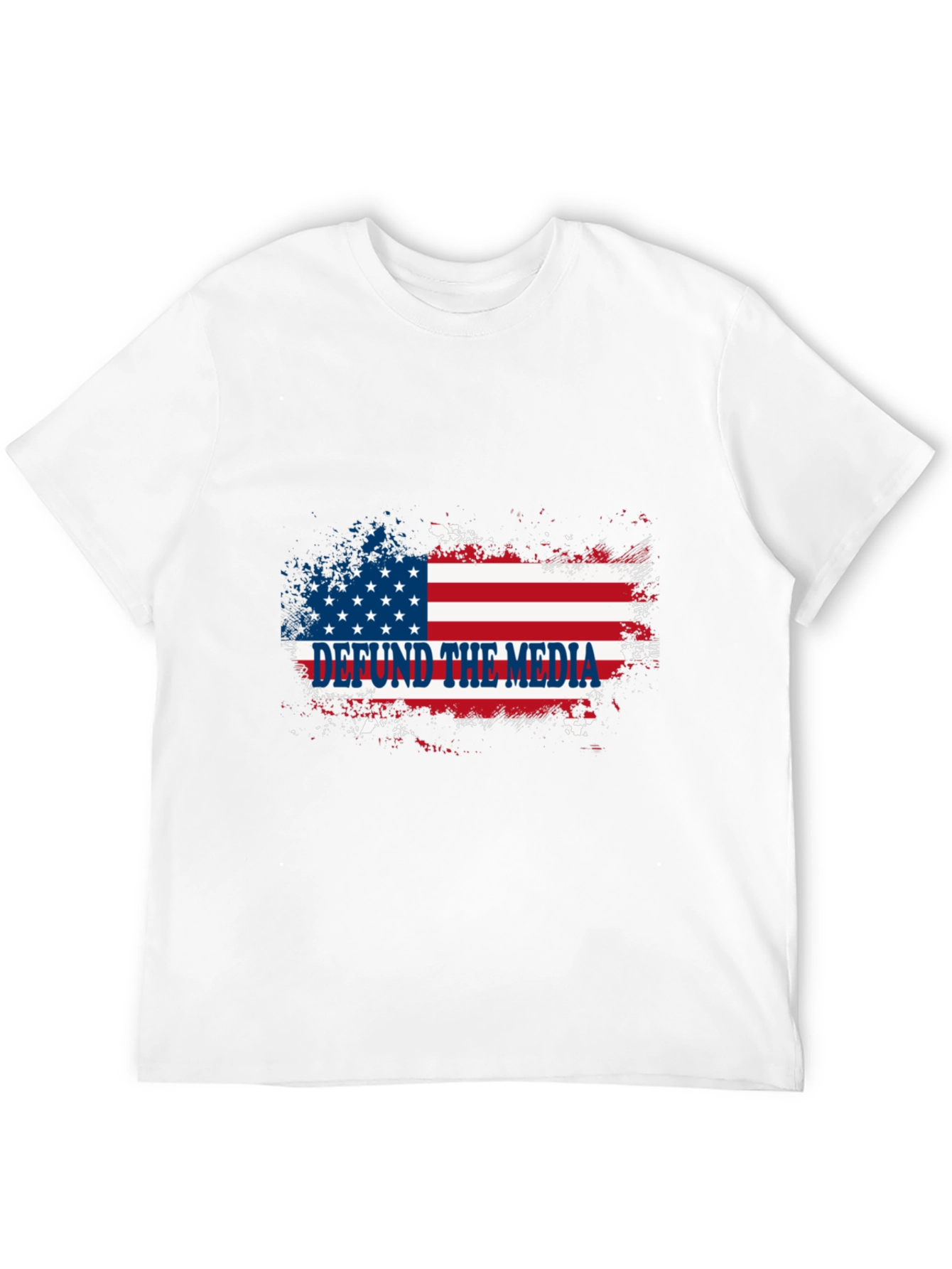 Defund the Media T-Shirt American Flag