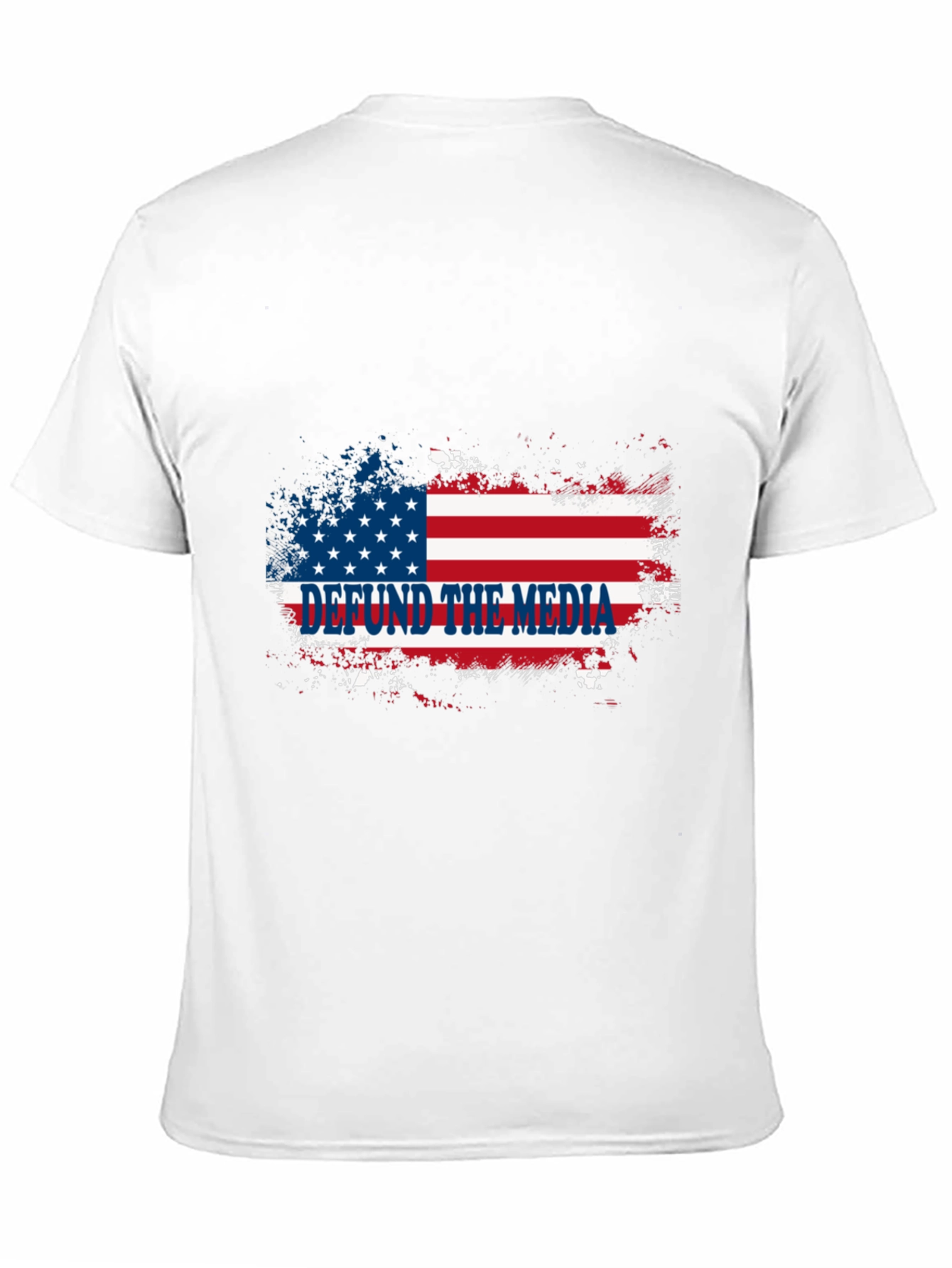 Defund the Media T-Shirt American Flag