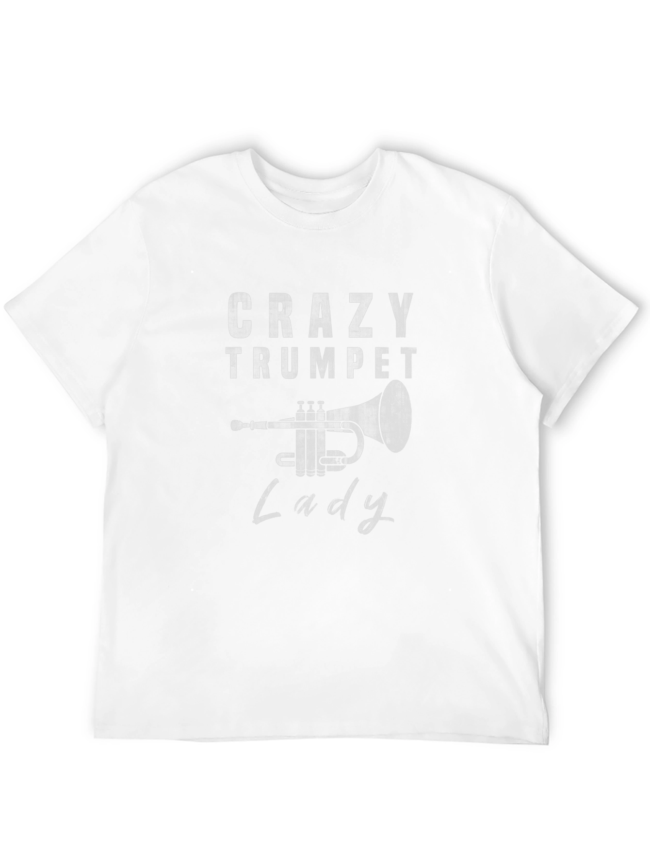 Crazy Trumpet Lady Black T-Shirt