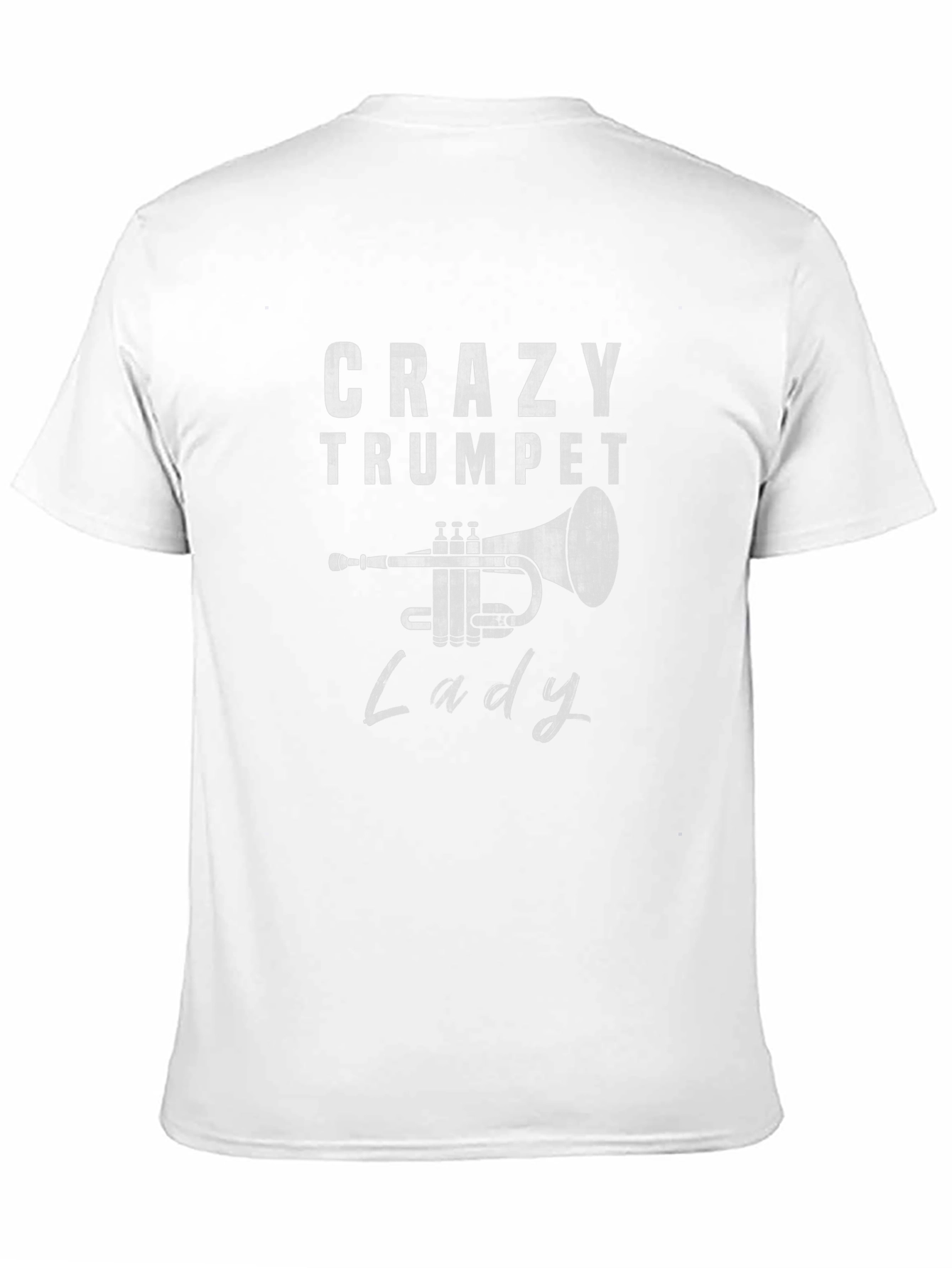 Crazy Trumpet Lady Black T-Shirt