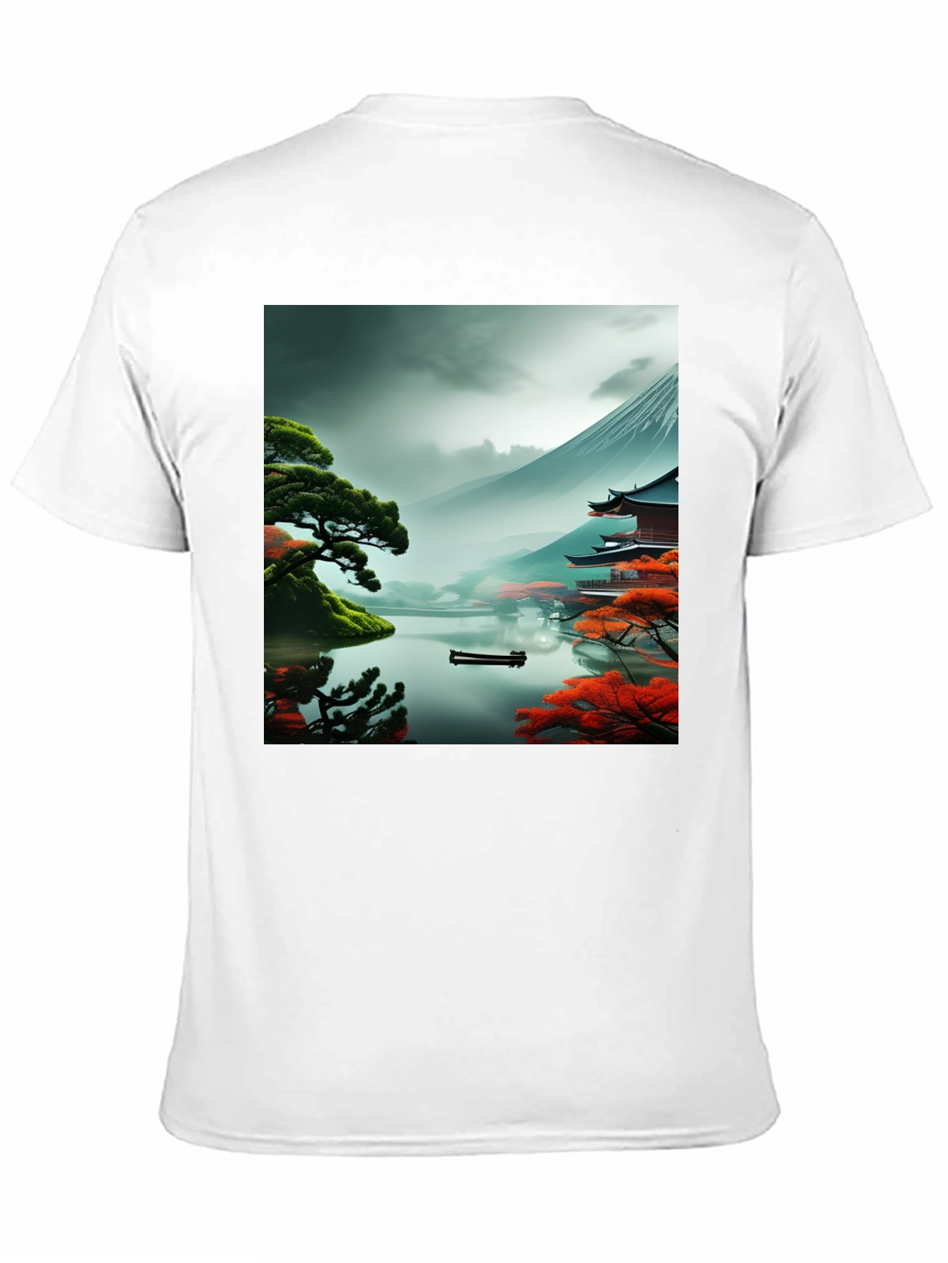 Scenic Mountain Lake Graphic T-Shirt
