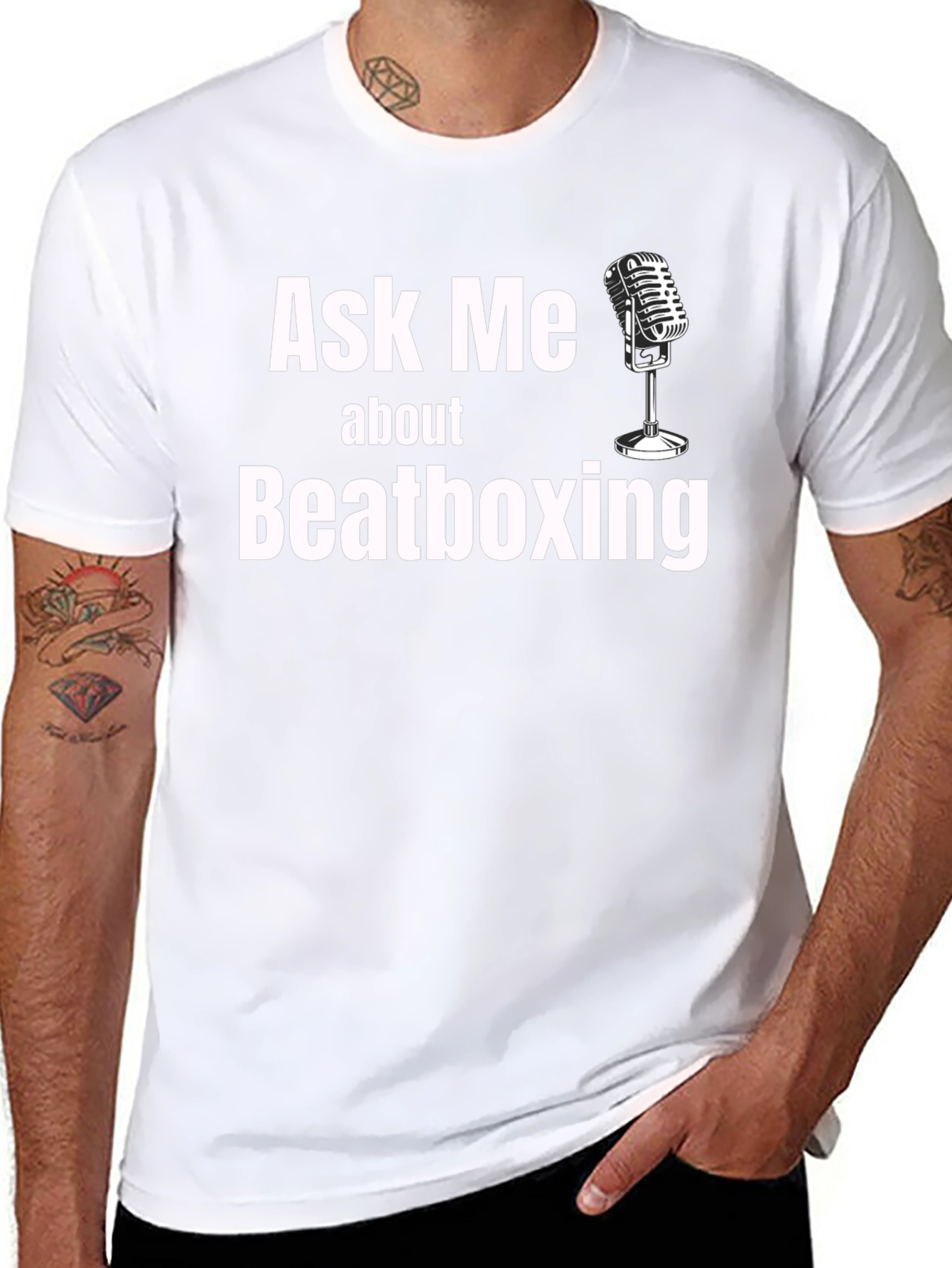 Ask Me About Beatboxing Black T-Shirt