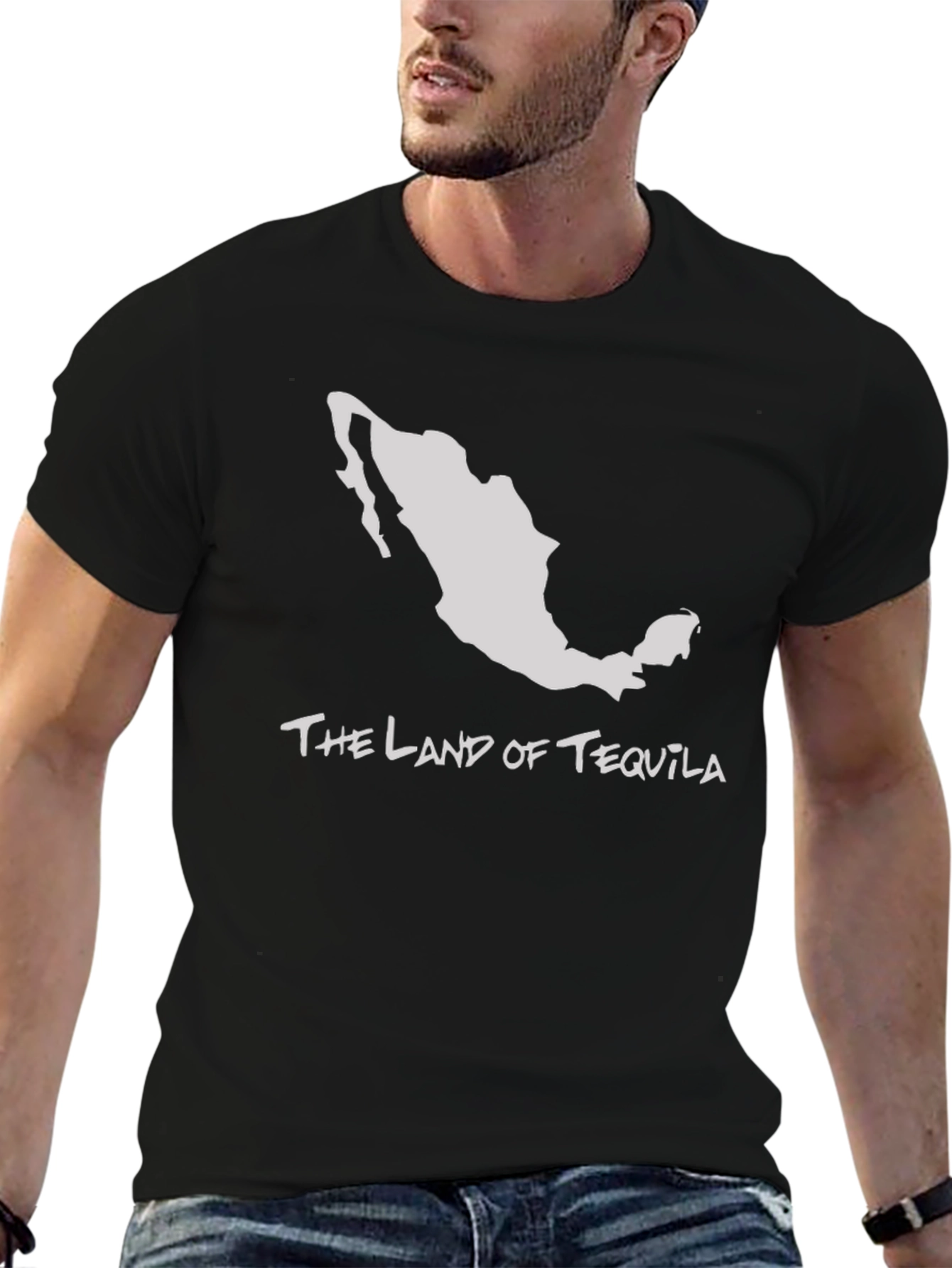 The Land of Tequila Graphic T-Shirt - Black