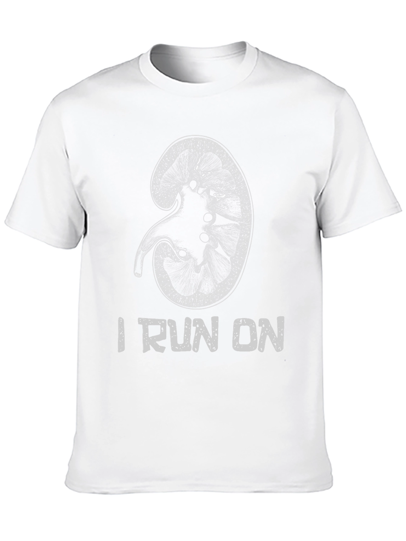 I Run On Kidney Black Graphic T-Shirt