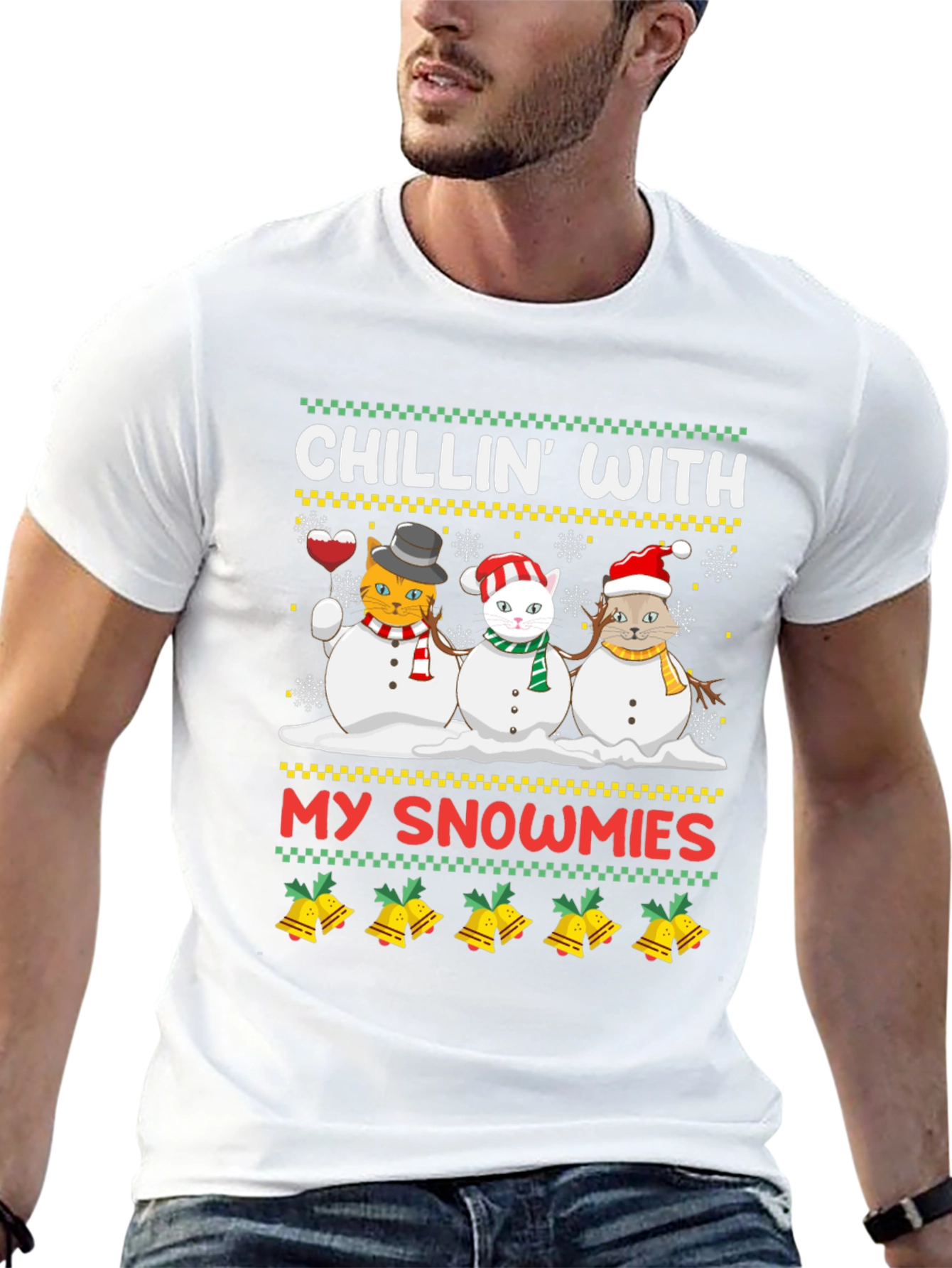 Chillin with My Snowmies Ugly Christmas T-Shirt
