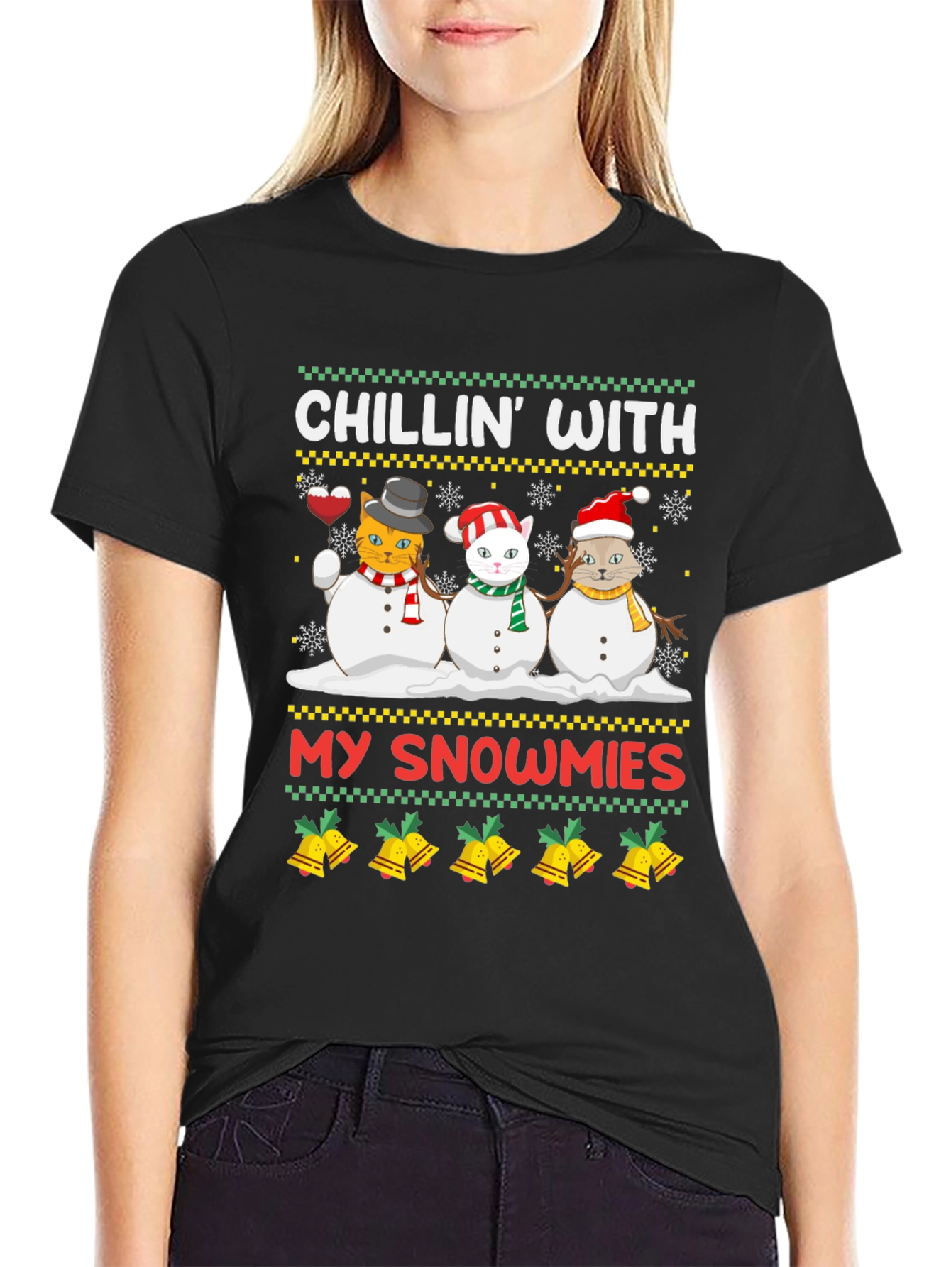 Chillin with My Snowmies Ugly Christmas T-Shirt