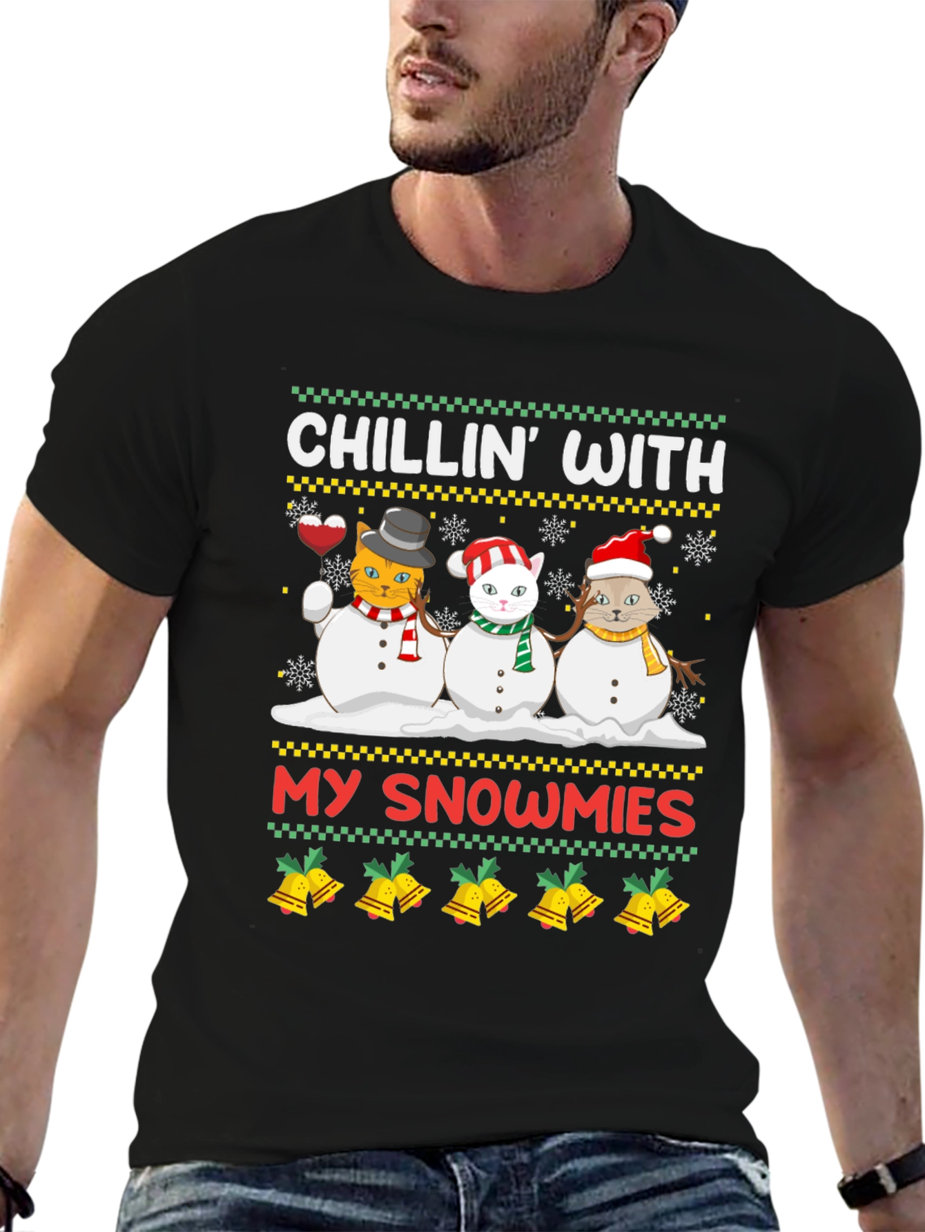 Chillin with My Snowmies Ugly Christmas T-Shirt