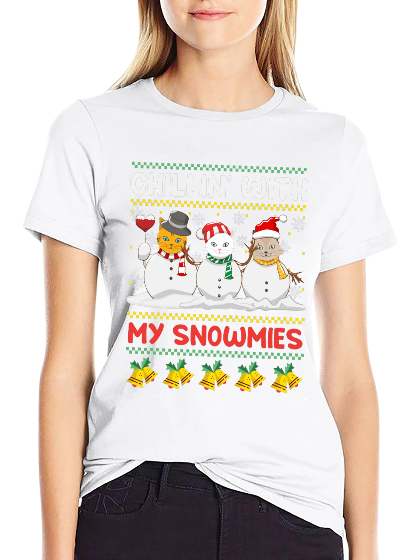 Chillin with My Snowmies Ugly Christmas T-Shirt