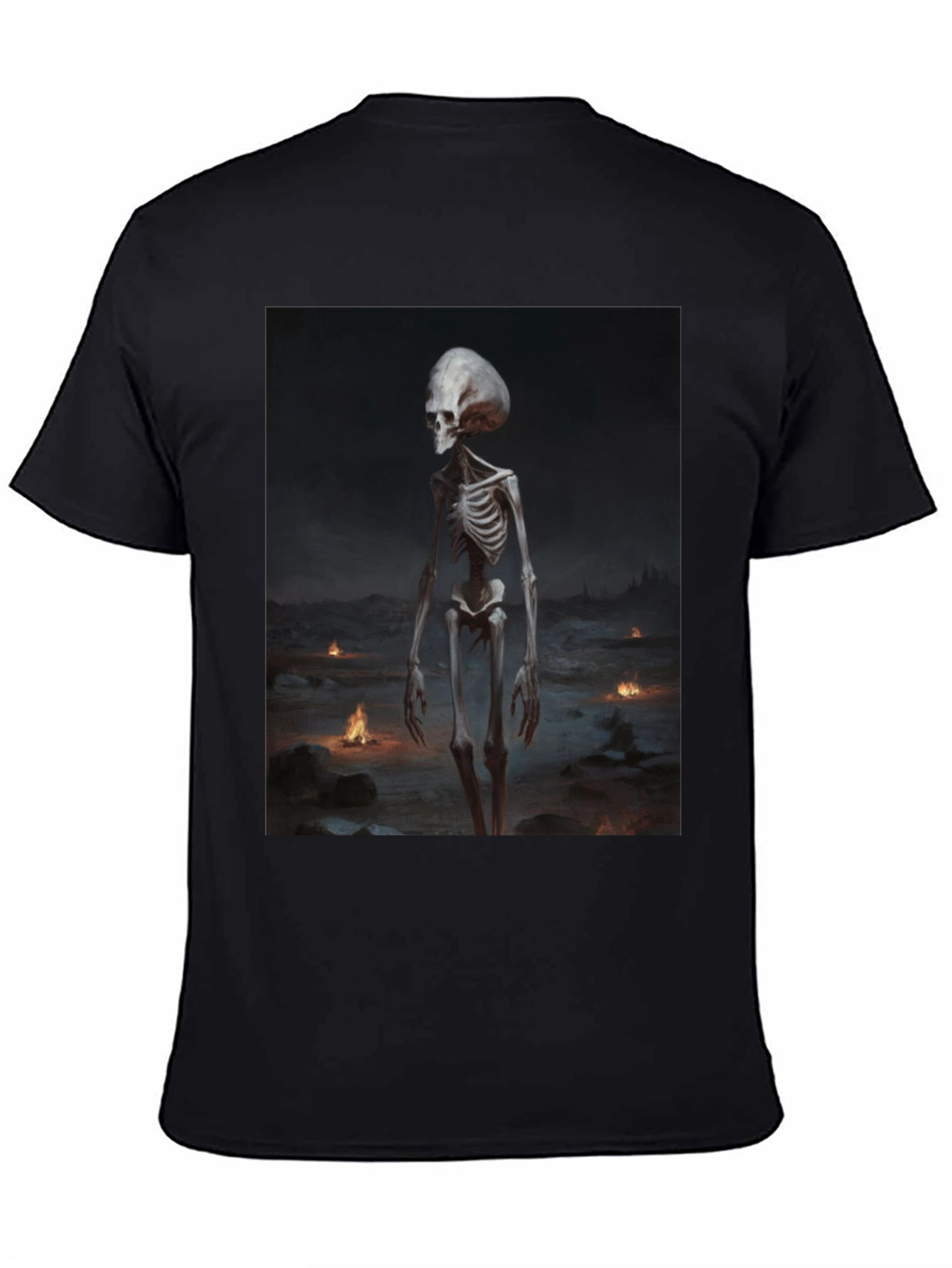 Alien Skeleton Black T-Shirt