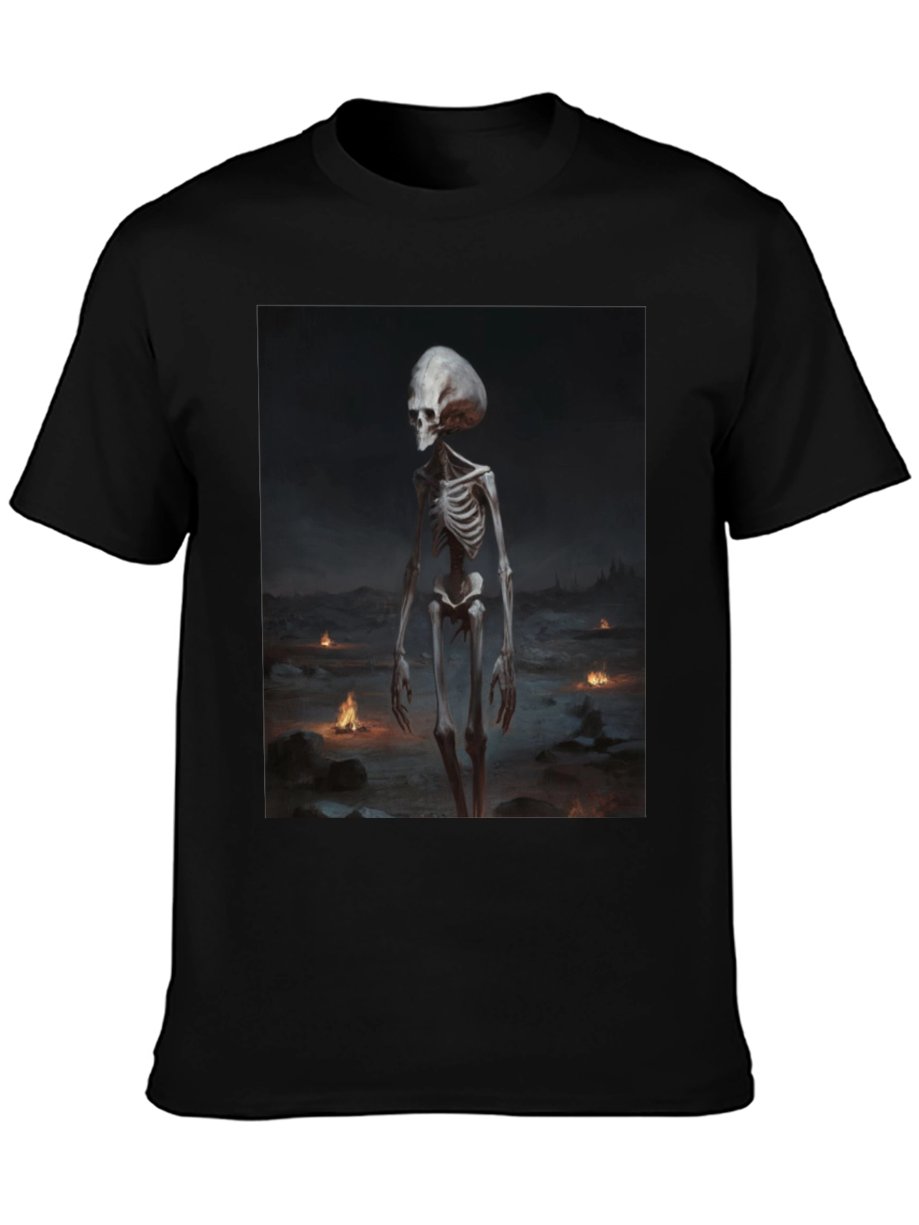 Alien Skeleton Black T-Shirt