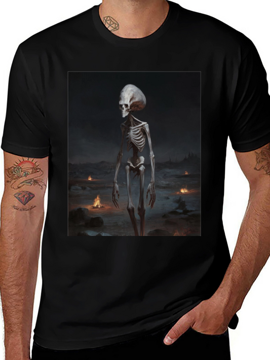Alien Skeleton Black T-Shirt