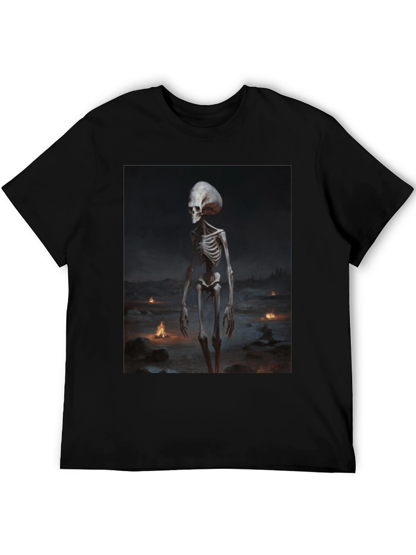 Alien Skeleton Black T-Shirt