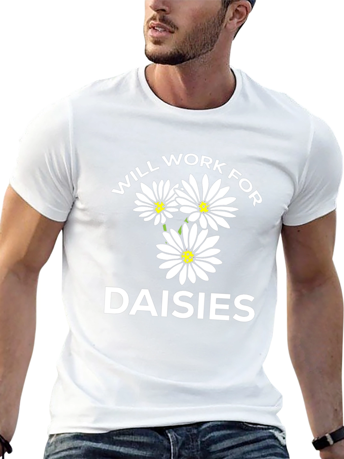 Will Work for Daisies Graphic Tee