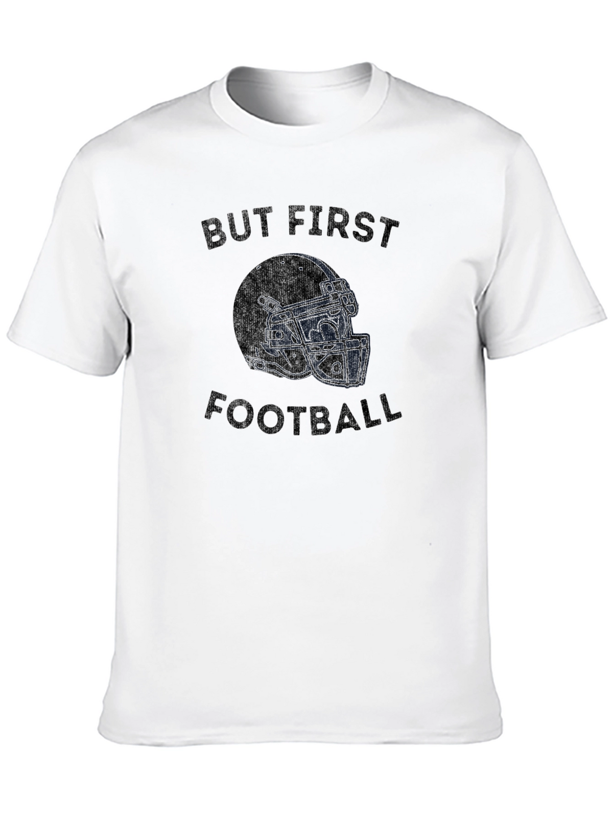 But First Football Black Graphic Tee