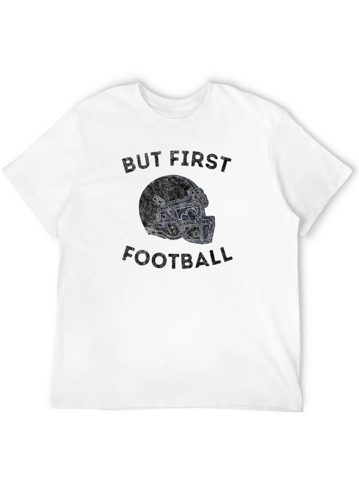 But First Football Black Graphic Tee