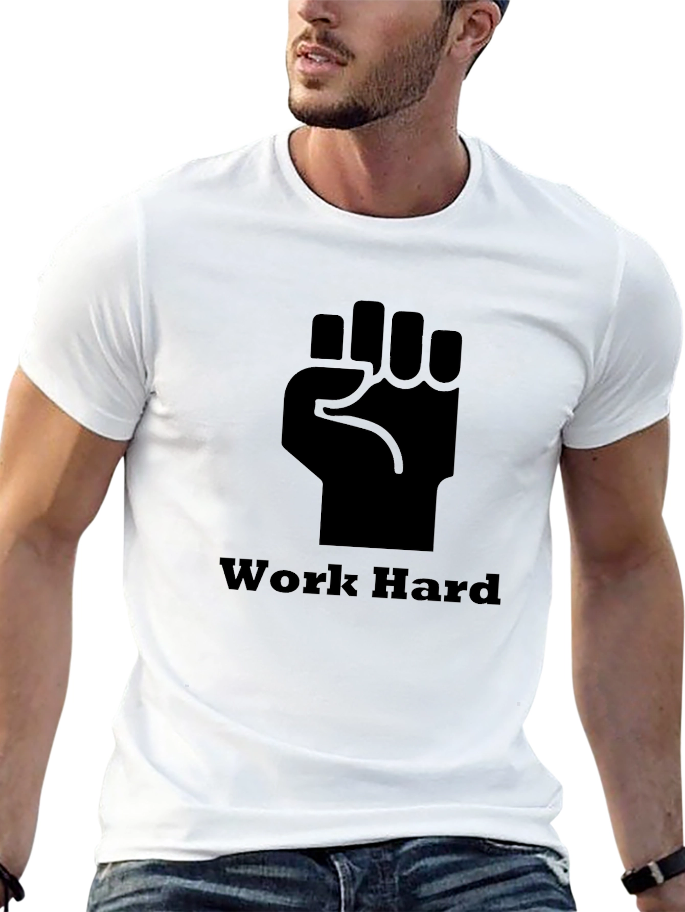 Work Hard Fist T-Shirt - Black