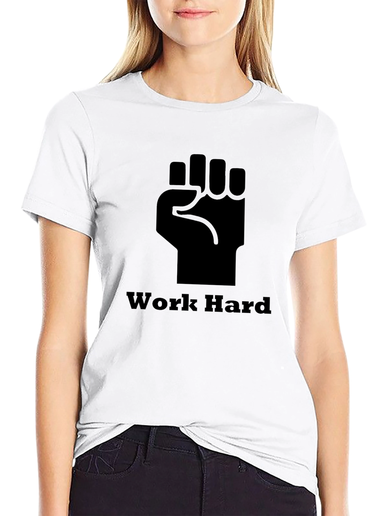 Work Hard Fist T-Shirt - Black