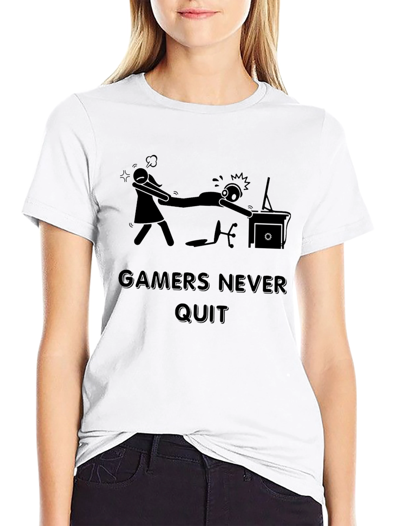 Gamers Never Quit T-Shirt - Funny Gaming Tee