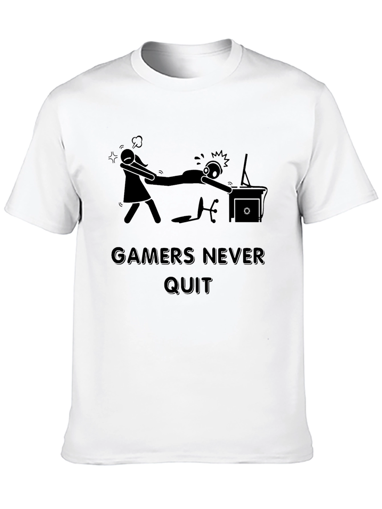 Gamers Never Quit T-Shirt - Funny Gaming Tee