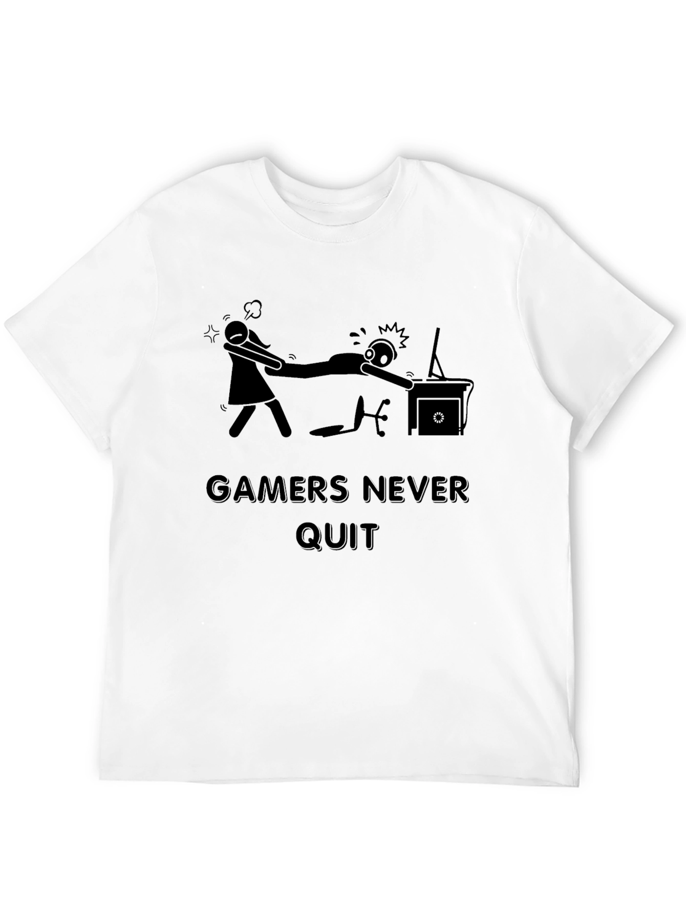 Gamers Never Quit T-Shirt - Funny Gaming Tee